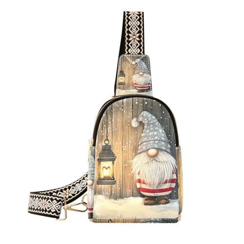 Trendige Reisetasche mit Weihnachtswichtel, roter Schnee, modische Körpertasche für Damen als Tagesrucksack, Weihnachtswichtel roter Schnee Trendige Reisetasche mit Weihnachtswichtel, roter Schnee, modische Körpertasche für Damen als Tagesrucksack, Weihnachtswichtel roter Schnee von aidingzhi