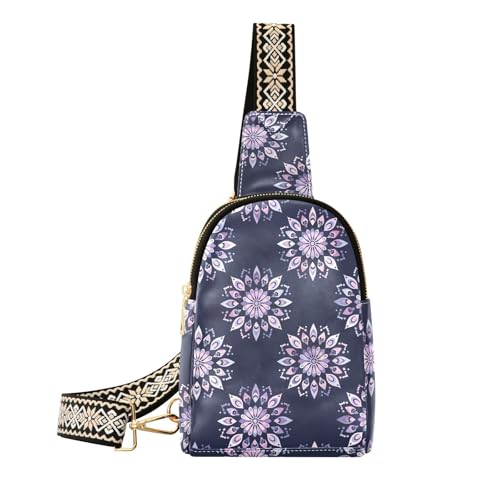 Trendige Umhängetasche mit Mandala-Muster, wasserdicht, für Damen, zum Wandern, Mandala-Muster von aidingzhi