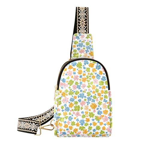 Trendige kleine Bauchtasche mit kleinen Blumen für den Sommer, leichte Körpertasche für Damen für Reisen Trendige kleine Bauchtasche mit kleinen Blumen für den Sommer, leichte Körpertasche für Damen für Reisen von aidingzhi