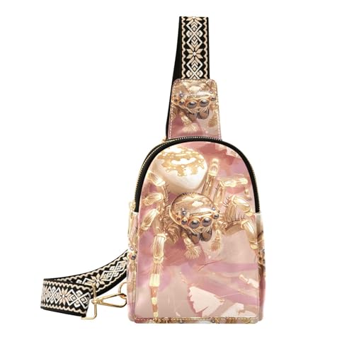 Trendige rotgoldene Sprider-Fannypack-Umhängetasche, leicht, für Damen, Crossbody-Tasche für Reisen, Rotgoldener Sprider von aidingzhi