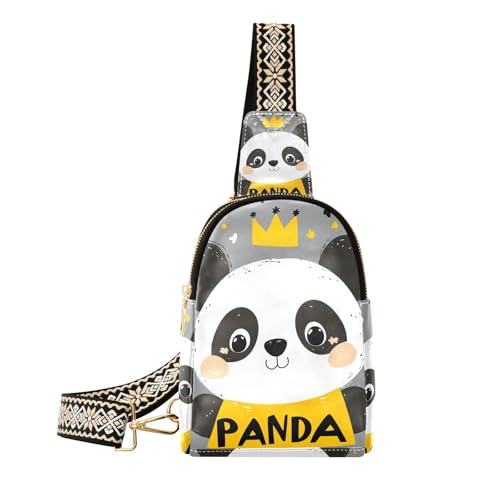 Trendige süße Cartoon-Panda-Umhängetasche, Diebstahlschutz, Umhängetasche für Reisen, Süßer Cartoon-Panda. von aidingzhi