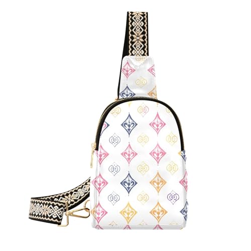 Trendy Diamonds schwarze Bauchtasche für Damen, robuste Bauchtasche für den Tagesrucksack, Diamanten von aidingzhi