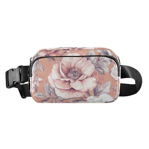 Umhängetasche im Retro-Stil, rustikale Blumen, modische Umhängetasche, Hüfttasche für Damen und Herren, wasserabweisend, mit verstellbarem Riemen für Shopping, Sport, Arbeit von aidingzhi