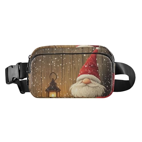 Umhängetasche mit Weihnachtswichtel, niedlich, für Damen und Herren, großes Fassungsvermögen, Anti-Diebstahl-Hüfttasche mit verstellbarem Gurt, für Radfahren, Wandern, Fitnessstudio von aidingzhi