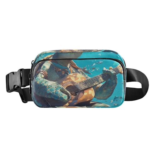 Umhängetasche mit niedlicher grüner Schildkröte, die Gitarre spielt, stilvolle Umhängetasche für Damen und Herren, Mehrzweck-Crossbody-Tasche mit verstellbarem Riemen für Workout, Laufen, Wandern Umhängetasche mit niedlicher grüner Schildkröte, die Gitarre spielt, stilvolle Umhängetasche für Damen und Herren, Mehrzweck-Crossbody-Tasche mit verstellbarem Riemen für Workout, Laufen, Wandern von aidingzhi