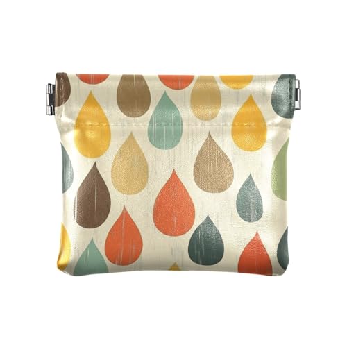 Vintage Regentropfen PU-Leder kleine Münze einzigartige Mini-Geldbörse Münzfach für Damen und Mädchen von aidingzhi