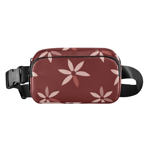 Windmühle Blume dänisch dunkelrot Urlaub modische Hüfttasche Bauchtasche für Damen Herren Teenager Mini Gürteltasche mit verstellbarem Gurt für Radfahren Wandern Fitnessstudio von aidingzhi