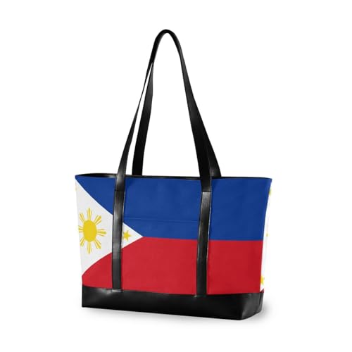 aidingzhi Arbeitstasche mit Philippinen-Flagge, große Kapazität, Arbeitstasche für Damen, mit Reißverschluss-Taschen für Damen, professionelle Tragetasche für Reisen, Fitnessstudio, Urlaub, mit Windel aidingzhi Arbeitstasche mit Philippinen-Flagge, große Kapazität, Arbeitstasche für Damen, mit Reißverschluss-Taschen für Damen, professionelle Tragetasche für Reisen, Fitnessstudio, Urlaub, mit Windel von aidingzhi