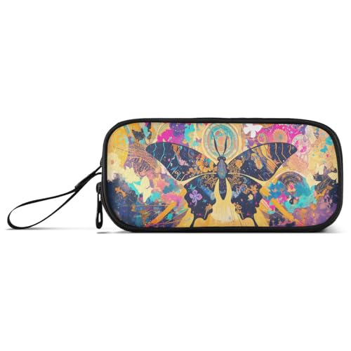 aidingzhi Art Asthetic Federmäppchen aus Nylon, Schmetterling-Design, großes Fassungsvermögen, Schreibwaren-Tasche für Mittelschule, Krankenschwester von aidingzhi