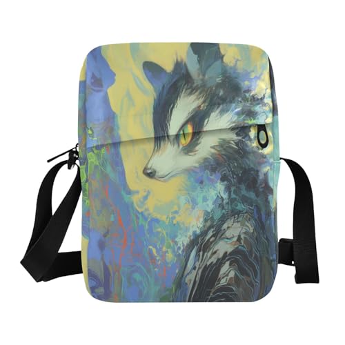 aidingzhi Badger Art Ästhetische Kuriertasche, Schultertasche für Damen, Schulterhandtaschen, verstellbarer Riemen, für Reisen, Outdoor-Sport von aidingzhi