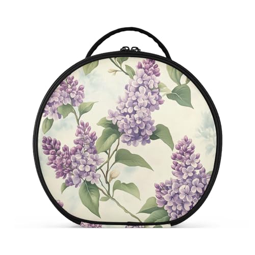 aidingzhi Beauty Kosmetiktasche mit Frühlingsblumen, Retro-Stil, mit Fächern und Griff, große Kosmetiktasche für Damen, mit verstellbaren Trennwänden, 27,9 cm von aidingzhi