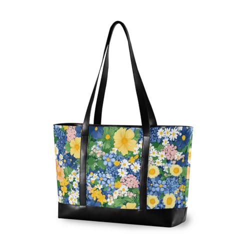 aidingzhi Beauty Spring Flowers edle Handtaschen für Damen mit Reißverschluss Aktentaschen für Büro inkl von aidingzhi