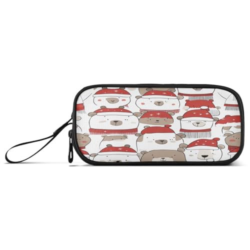 aidingzhi Cartoon-Bären-Nylon-Federmäppchen für Kinder, großes Fassungsvermögen, Federmäppchen für Teenager, Schreibwaren-Tasche für Männer der Mittelschule von aidingzhi