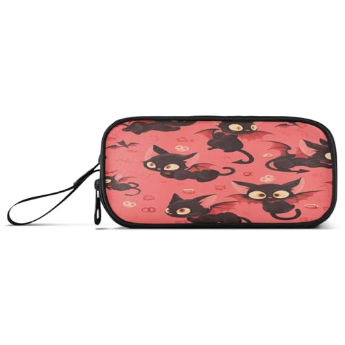 aidingzhi Cartoon-Federmäppchen mit niedlichen Katzen, Nylon, große Kapazität, College-Federmäppchen, Schreibwaren-Tasche für Lehrer von aidingzhi