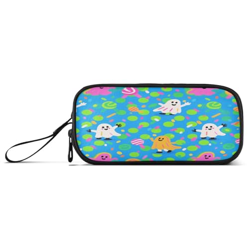 aidingzhi Cartoon-Halloween-Geister, Nylon, großes Federmäppchen, hohe Kapazität, Schulmäppchen, Schreibwaren-Tasche für Büro, Teenager von aidingzhi