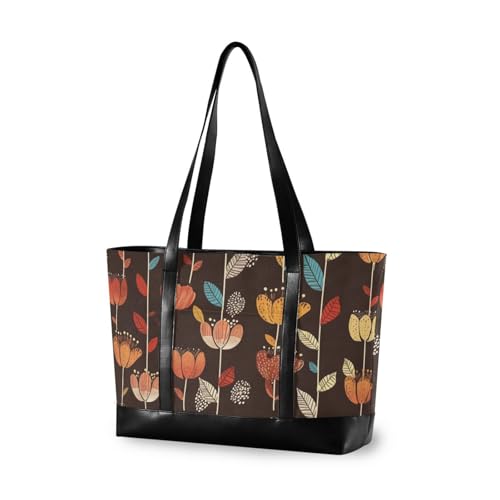aidingzhi Cartoon-Tasche mit süßer, warmer Blume, großes Fassungsvermögen, für die Arbeit mit Reißverschluss, 35,6 cm, für Fitnessstudio mit Tablet von aidingzhi