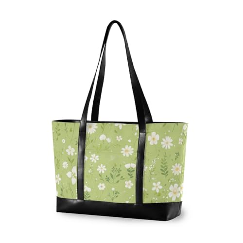aidingzhi Cartoon-Wildblumen-Motiv, einfache Tasche für Damen, 35,6 cm, mit Reißverschluss, Reisetasche, für die Schule, mit Windel aidingzhi Cartoon-Wildblumen-Motiv, einfache Tasche für Damen, 35,6 cm, mit Reißverschluss, Reisetasche, für die Schule, mit Windel von aidingzhi