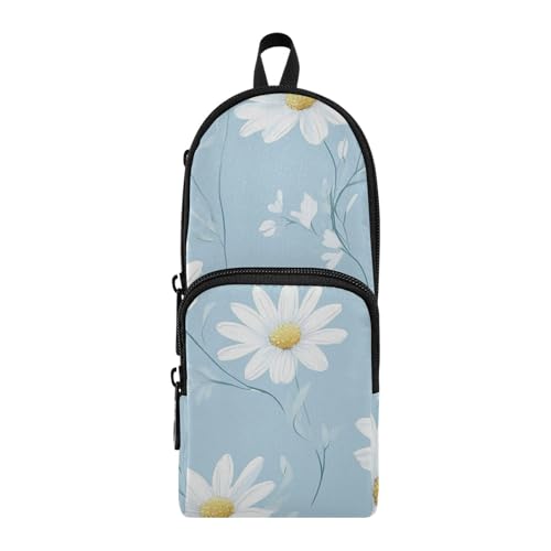 aidingzhi Daisy Federmäppchen aus Nylon, 3 Fächer, großes Fassungsvermögen, Federmäppchen für Schule, Schreibwaren, Organizer für Grundschule, Babyblau, Babyblau aidingzhi Daisy Federmäppchen aus Nylon, 3 Fächer, großes Fassungsvermögen, Federmäppchen für Schule, Schreibwaren, Organizer für Grundschule, Babyblau, Babyblau von aidingzhi