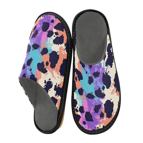aidingzhi Damen-Hausschuhe, Memory-Schaum, Hausschuhe, Hausschuhe, Hausschuhe, Hausbett für Damen, Geparden-Drucke, lila, lebendig, 39.5/40 EU aidingzhi Damen-Hausschuhe, Memory-Schaum, Hausschuhe, Hausschuhe, Hausschuhe, Hausbett für Damen, Geparden-Drucke, lila, lebendig, 39.5/40 EU von aidingzhi