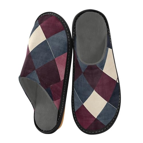 aidingzhi Damen-Hausschuhe für Damen, Memory-Schaum, Hausschuhe, Hausschuhe, Zimmer-Hausschuhe, Burgunderrot / Marineblau kariert, 37/37.5 EU aidingzhi Damen-Hausschuhe für Damen, Memory-Schaum, Hausschuhe, Hausschuhe, Zimmer-Hausschuhe, Burgunderrot / Marineblau kariert, 37/37.5 EU von aidingzhi