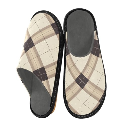 aidingzhi Damen-Hausschuhe für den Innenbereich, Memory-Schaum, gemütliche Hausschuhe für Damen, Braunes und schwarzes normales Gitter, 44/45 EU aidingzhi Damen-Hausschuhe für den Innenbereich, Memory-Schaum, gemütliche Hausschuhe für Damen, Braunes und schwarzes normales Gitter, 44/45 EU von aidingzhi