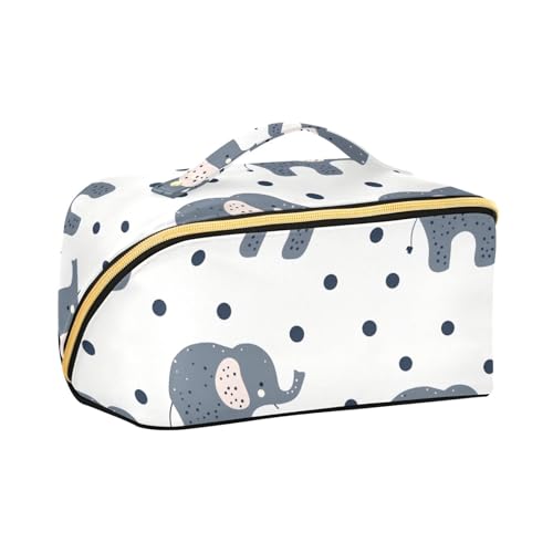 aidingzhi Elefant minimalistische süße Kosmetiktasche mit Trennwänden, Essentials, Reisetaschen für Damen, vertikal, freistehend von aidingzhi