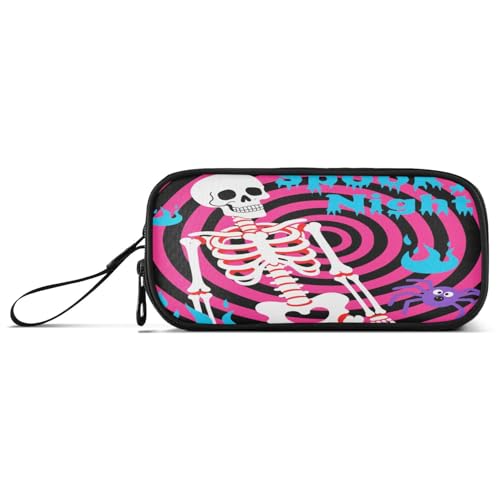 aidingzhi Evil Halloween Vintage Nostalgischer Stil Nylon Große Bleistift Tasche für Mädchen Große Kapazität Federmäppchen Schreibwaren für Mittelschule Mädchen von aidingzhi