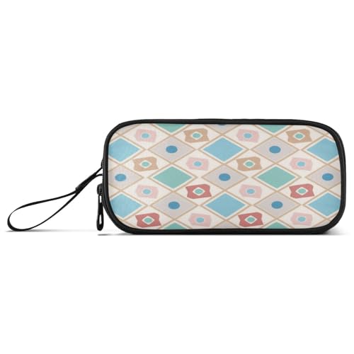 aidingzhi Exotischer Stil, blaue rote Punkte, Nylon, Schulmäppchen, große Kapazität, Schlitz, Federmäppchen, Schule, Schreibwaren für die Mittelschule, adrett von aidingzhi