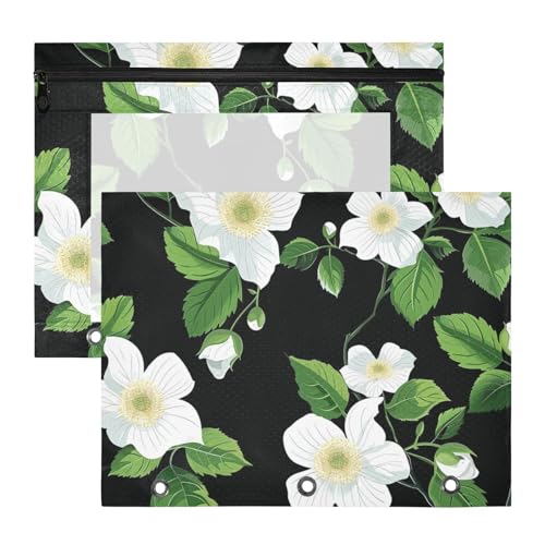 aidingzhi Federmäppchen, entzückender Stifthalter für A4-Papier, Briefe, 2 Stück, Lehrer, Kunstbedarf, Aufbewahrung, Blumen von aidingzhi