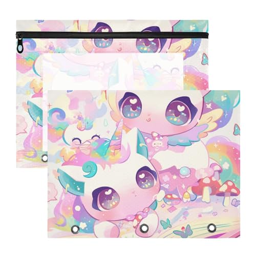 aidingzhi Federmäppchen, entzückender Stifthalter für A4-Papier, Briefe, 2 Stück, für Lehrer und Zuhause, bunte Einhörner aidingzhi Federmäppchen, entzückender Stifthalter für A4-Papier, Briefe, 2 Stück, für Lehrer und Zuhause, bunte Einhörner von aidingzhi