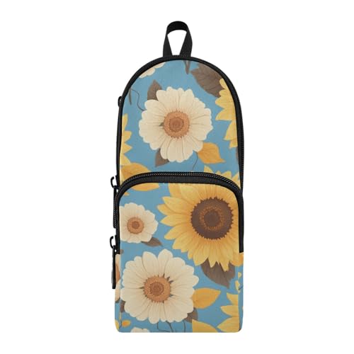 aidingzhi Federmäppchen aus Nylon, 3 Fächer, großes Federmäppchen für Mädchen, Lern- und Multifunktionales Federmäppchen für Teenager, Mädchen, Schreibwaren-Organizer für die High School von aidingzhi