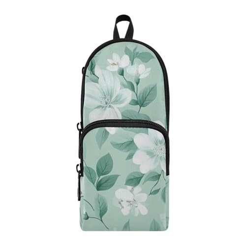 aidingzhi Federmäppchen aus Nylon, mit 3 Fächern, großes Federmäppchen mit Reißverschluss, Mehrzweck- und ästhetisches Federmäppchen für Schule, Schreibwaren, Organizer für die Mittelschule von aidingzhi