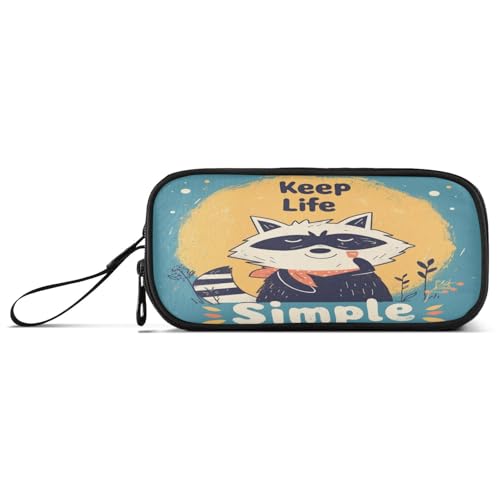 aidingzhi Federmäppchen aus Nylon, mit Reißverschluss, großes Fassungsvermögen, für Kinder, Schreibwaren-Tasche für Mittelschule von aidingzhi