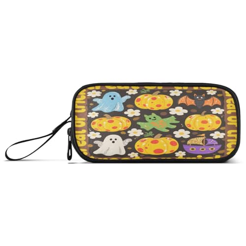 aidingzhi Federmäppchen aus Nylon mit Blumenmuster für Teenager, Mädchen, große Kapazität, Federmäppchen für Teenager, Mädchen, Schreibwaren-Tasche für elementare Erwachsene, Orange von aidingzhi