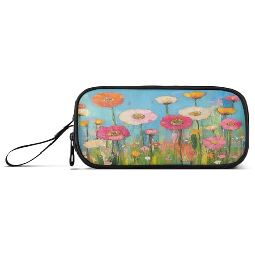 aidingzhi Federmäppchen aus Nylon mit Reißverschluss, hohe Kapazität, Federmäppchen für Teenager, Mädchen, Schreibwaren-Tasche für High School Teen von aidingzhi