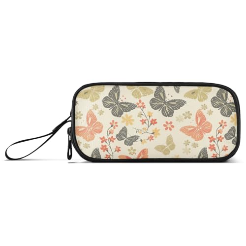 aidingzhi Federmäppchen aus Nylon mit Schmetterlingsmotiv für Kinder, große Kapazität, Kunst-Federmäppchen, Schreibwaren-Tasche für adrette Schule, Teenager, Mädchen, schmetterling, Einheitsgröße von aidingzhi