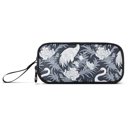 aidingzhi Federmäppchen aus Nylon mit chinesischem Kranich, großes Fassungsvermögen, für Teenager und Kinder von aidingzhi