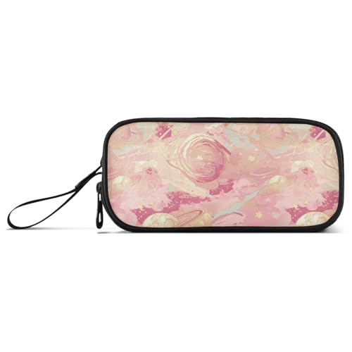 aidingzhi Federmäppchen aus Nylon mit hoher Kapazität, für Teenager, Mädchen, Schreibwaren-Tasche für Schule, Kinder, Roségold von aidingzhi