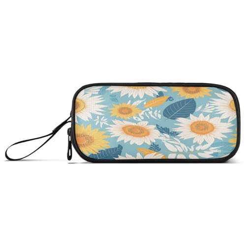 aidingzhi Federmäppchen im Boho-Stil, einfache Sonnenblumen, Nylon, großes Fassungsvermögen, Schulmäppchen, Schreibwaren-Organizer für Büro, Studenten aidingzhi Federmäppchen im Boho-Stil, einfache Sonnenblumen, Nylon, großes Fassungsvermögen, Schulmäppchen, Schreibwaren-Organizer für Büro, Studenten von aidingzhi