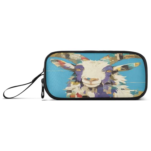 aidingzhi Federmäppchen im Vintage-Stil, buntes Ziegen-Nylon, große Kapazität, Federmäppchen für Teenager, Schreibwaren-Organizer für High School Mädchen von aidingzhi