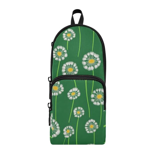 aidingzhi Federmäppchen mit 3 Fächern, Pusteblumen-Grasgrün, Nylon, für Studenten, Studium, multifunktionales Federmäppchen für High School, Schreibwaren-Organizer für die High School aidingzhi Federmäppchen mit 3 Fächern, Pusteblumen-Grasgrün, Nylon, für Studenten, Studium, multifunktionales Federmäppchen für High School, Schreibwaren-Organizer für die High School von aidingzhi