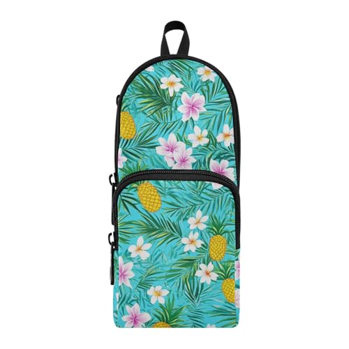 aidingzhi Federmäppchen mit 3 Fächern, bunt, Ananas, Nylon, 3 Fächer, großes Federmäppchen mit Reißverschluss, multifunktionales Federmäppchen, Schreibwaren-Organizer für Büro aidingzhi Federmäppchen mit 3 Fächern, bunt, Ananas, Nylon, 3 Fächer, großes Federmäppchen mit Reißverschluss, multifunktionales Federmäppchen, Schreibwaren-Organizer für Büro von aidingzhi