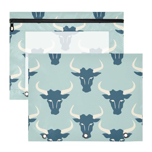 aidingzhi Federmäppchen mit 3 Löchern, 3 Löchern, für A4-Papier, Briefe, 2 Stück, Studenten, Schulanfang, Jon Klassen Stil, Bull Babyblau aidingzhi Federmäppchen mit 3 Löchern, 3 Löchern, für A4-Papier, Briefe, 2 Stück, Studenten, Schulanfang, Jon Klassen Stil, Bull Babyblau von aidingzhi