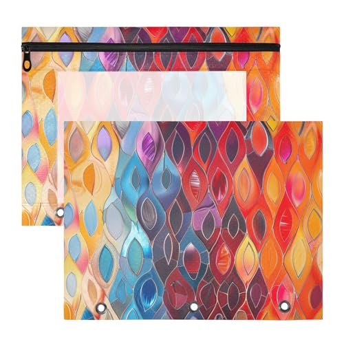 aidingzhi Federmäppchen mit 3 verstärkten Ösen, Kunststoff-Aktenordner für A4-Papier, Briefe, 2 Stück, Studenten, Klasse, Giclée-Glühflamme, Giclée-Tropfen aidingzhi Federmäppchen mit 3 verstärkten Ösen, Kunststoff-Aktenordner für A4-Papier, Briefe, 2 Stück, Studenten, Klasse, Giclée-Glühflamme, Giclée-Tropfen von aidingzhi