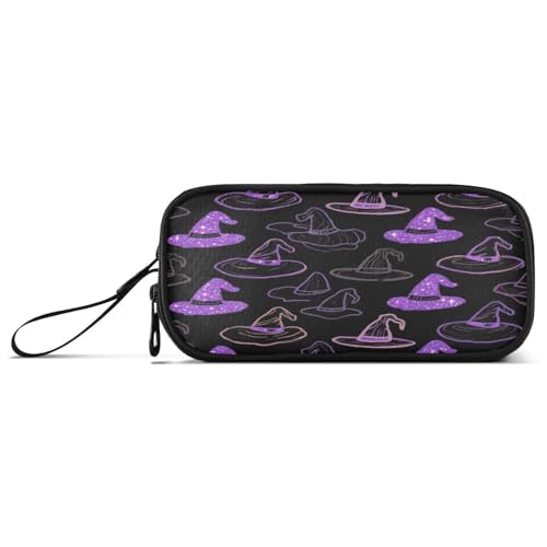 aidingzhi Federmäppchen mit Aufschrift "Happy Halloween, Hexenhut", Nylon, hohe Kapazität, Federmäppchen für Teenager, Schreibwaren-Organizer für College, Jugendliche aidingzhi Federmäppchen mit Aufschrift "Happy Halloween, Hexenhut", Nylon, hohe Kapazität, Federmäppchen für Teenager, Schreibwaren-Organizer für College, Jugendliche von aidingzhi