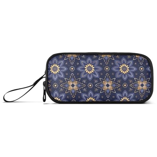 aidingzhi Federmäppchen mit Blumenmuster, Nylon, hohe Kapazität, großes Federmäppchen mit Reißverschluss, Schreibwaren für Büro, Krankenschwester, Marineblau von aidingzhi