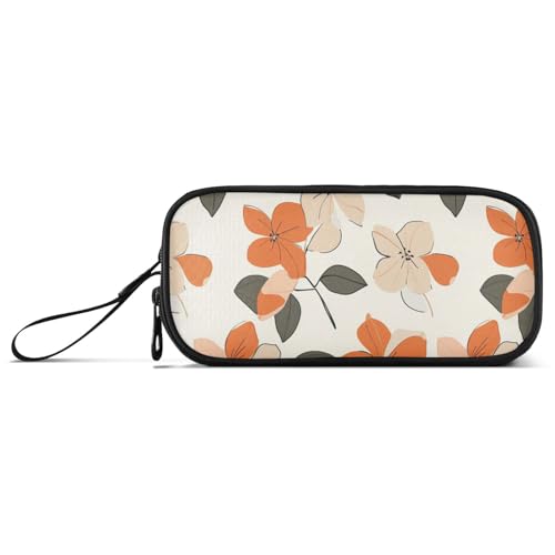 aidingzhi Federmäppchen mit Blumenmuster, Retro-Stil, Nylon, hohe Kapazität, Stifteetui, Schreibwaren-Organizer für Schule, Damen von aidingzhi