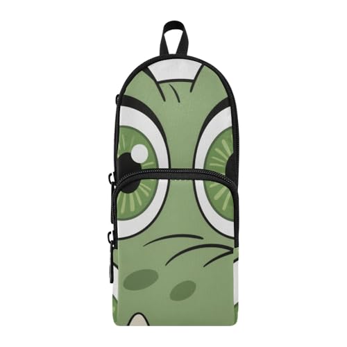 aidingzhi Federmäppchen mit Cartoon-Augen, Nylon, 3 Fächer, mit Reißverschluss, Mehrzweck- und ästhetischer Reißverschluss, Schreibwaren für adrette Schule von aidingzhi