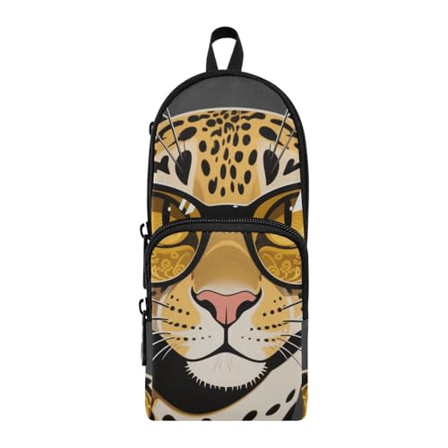 aidingzhi Federmäppchen mit Cartoon-Augen, Nylon, 3 Fächer, multifunktionales Federmäppchen, Schreibwaren für Grundschule von aidingzhi