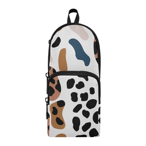 aidingzhi Federmäppchen mit Leopardenmuster, Nylon, 3 Fächer, großes Fassungsvermögen, Federmäppchen, Organizer, Schreibwaren-Organizer für die High School aidingzhi Federmäppchen mit Leopardenmuster, Nylon, 3 Fächer, großes Fassungsvermögen, Federmäppchen, Organizer, Schreibwaren-Organizer für die High School von aidingzhi